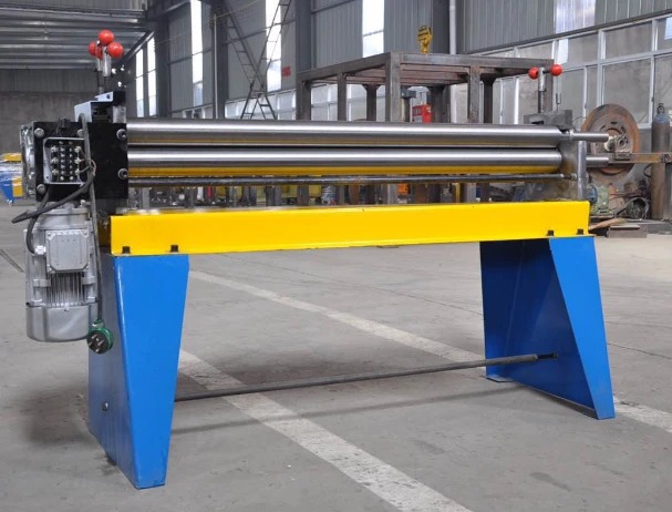 Rownd Duct Slip Roll Machine Trydan 3 Rolls Plate Rolling Machine